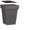 Pot De Fleurs - IBERGARDEN - Standard - Plastique - Gris - 37 X 37 X 82,5 Cm