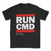 Run Cmd T-Shirts for Men Fun Cotton Tees Crew Neck Short Sleeve T Shirt Original Tops
