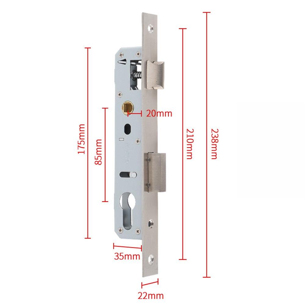 Stainless Steel Aluminum Door Lock Universal Frame Mortise Lock Safety Exterior Door Lock  Home