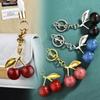 Exquisite Cherry Keychain Charm for Women's Bags and Car Keys