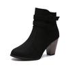 Autumn Winter Women High-heeled Boots Comfortable Warm Women's Cotton Shoes New Wear-resistant Non-slip Womens Boots Botas Mujer