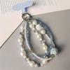 Phone Charms Wrist Strap 3-in-1 Beaded Phone Lanyard Jewelry with Tether Tab,Folded Length: 14cm
