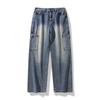 American Work Jeans Men's Spring New Washing Straight-leg Casual Pants for Men's Loose Wide-leg Pants