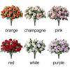 Ornament Simulation Plants Leaves Floral Arrangement Artificial Eucalyptus Rose Lifelike Flowers