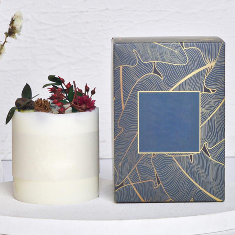 High-end Forest Dried Flower Scented Candle Handmade Gift Box New Year Style Fragrance