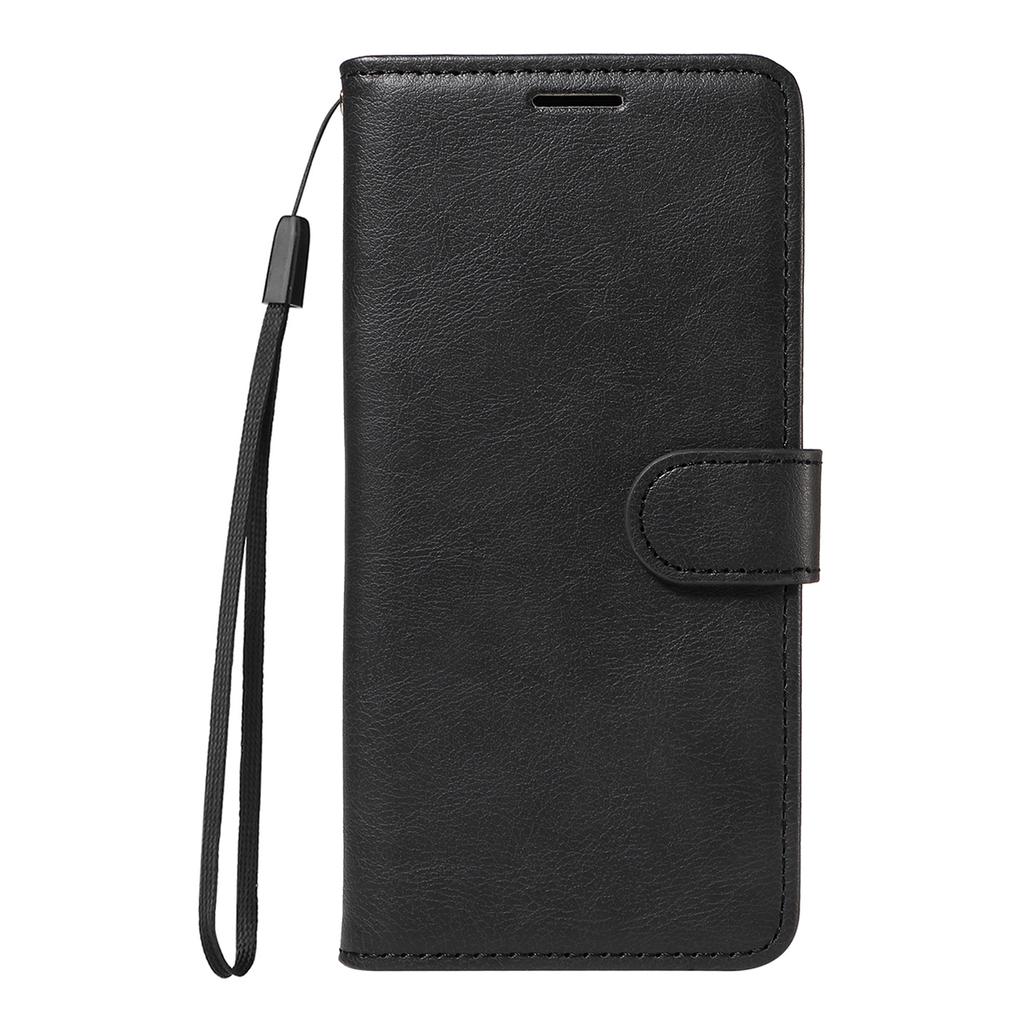 For Vivo V50 Lite 5G Leather Wallet Case with Strap Solid Color Phone Stand Cover