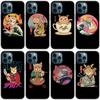 JAMULAR Neko Ramen Japan Cat Anime Case For Apple iPhone 14 13 12 Mini 11 Pro Max 7 8 XR X XS 7 8 Plus SE 2020 2022 Cover