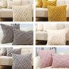 Pillow Geometric Cover Plush Material  And Logo Living Room Sofa Home Decor