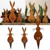 Unique Outdoor Bunnies Garden Stake Decors Perfect for Springtimes Natural Gift Stakes Perfect for Flowerbeds and Lawns