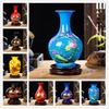 Chinese Style Ceramics Vase Jingdezhen Black Porcelain Crystal Glaze Flower Vase Home Decoration Accessories Handmade Vases