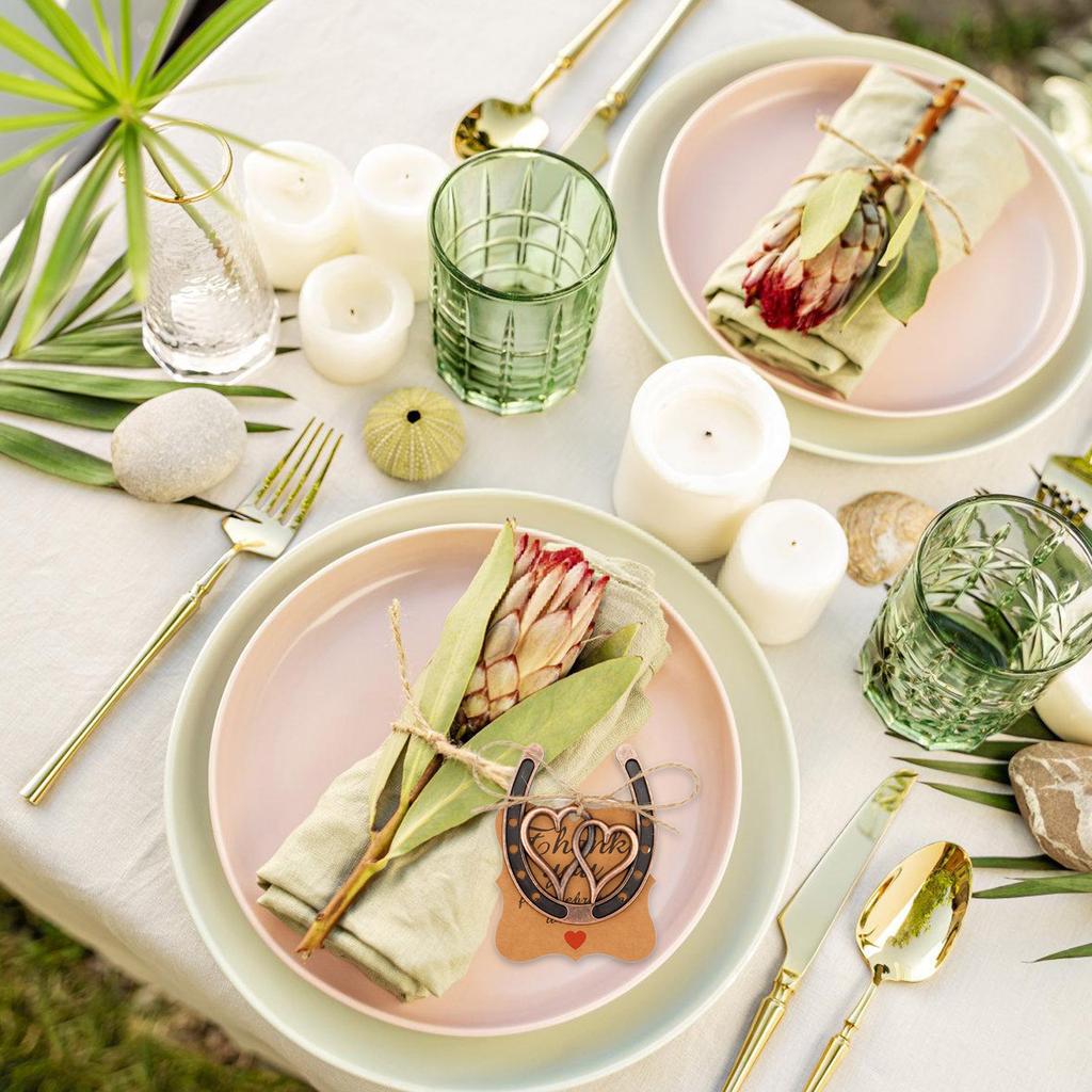 10Pieces Horseshoe Wedding Favors Metal Horseshoes Pendant Horseshoes Keychain Charm Suitable for Western Themed Parties