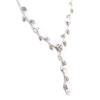 [K0972] - Silver Gray 'Paradis Floral' Designer Necklace