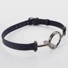 Leather Metal O'ring Tongue Depressor Deep Throat Training Gag  Gags
