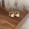 The New Four-leaf Clover Earrings Niche Design Senior Sense Of Commuter Fashion Versatile Temperament Female Earrings