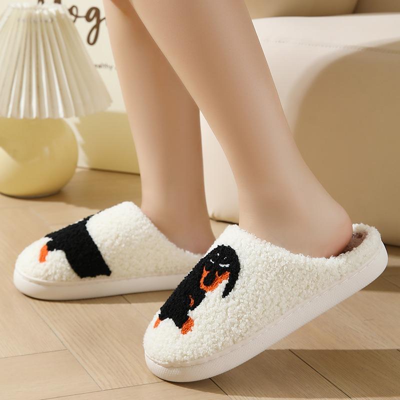New Autumn and Winter Male and Female Couples Cute Cartoon Puppy Cotton Slippers Home Indoor Non-slip Cotton Slippers