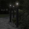 VidaXL Outdoor Floor Lamps and Sensors 3 Pcs Black Stainless Steel, Outdoor Ground Lighting, Ground Lighting of 4006372