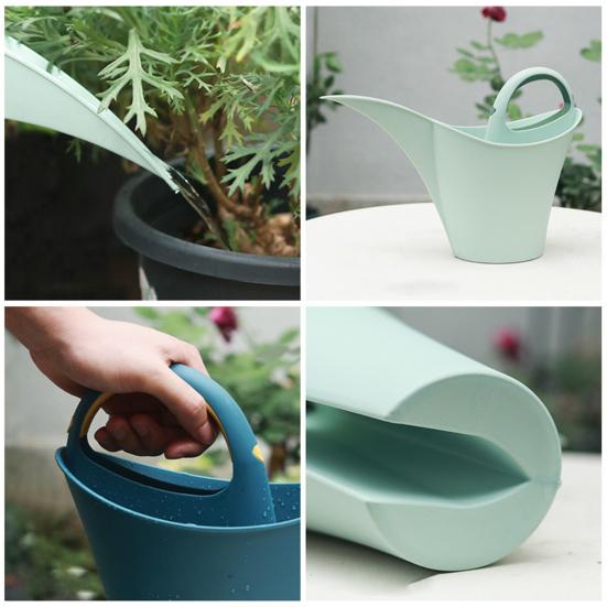 2L Watering Can Long Mouth Wear-resistant Large Capacity Flower Watering Can with Handle Garden Supplies