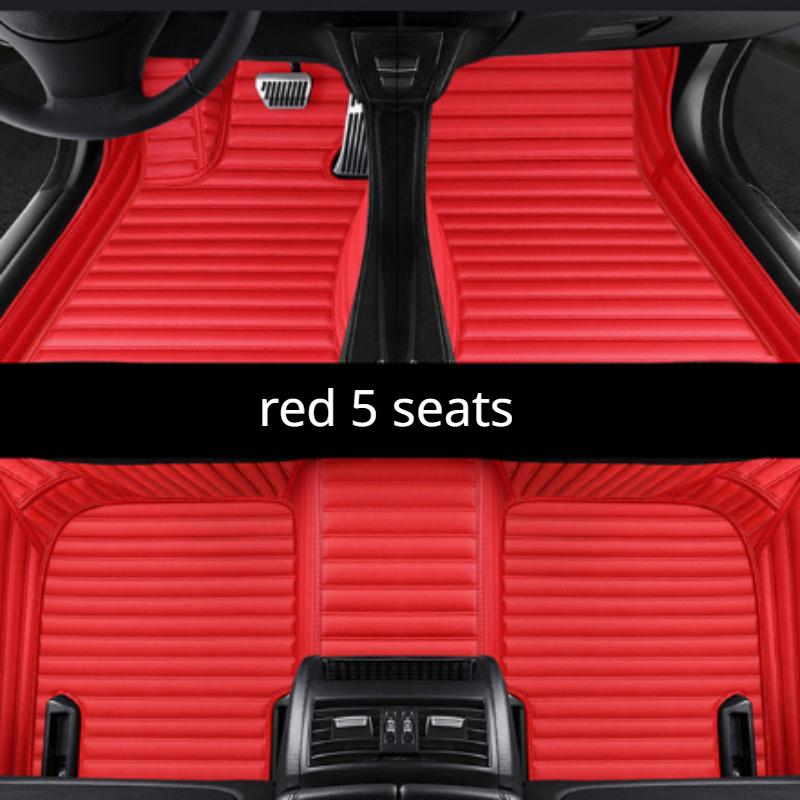 Striped Pu Leather Custom Car Floor Mat for Toyota Corolla 2014-2018 Year Interior Details Car Accessories Carpet