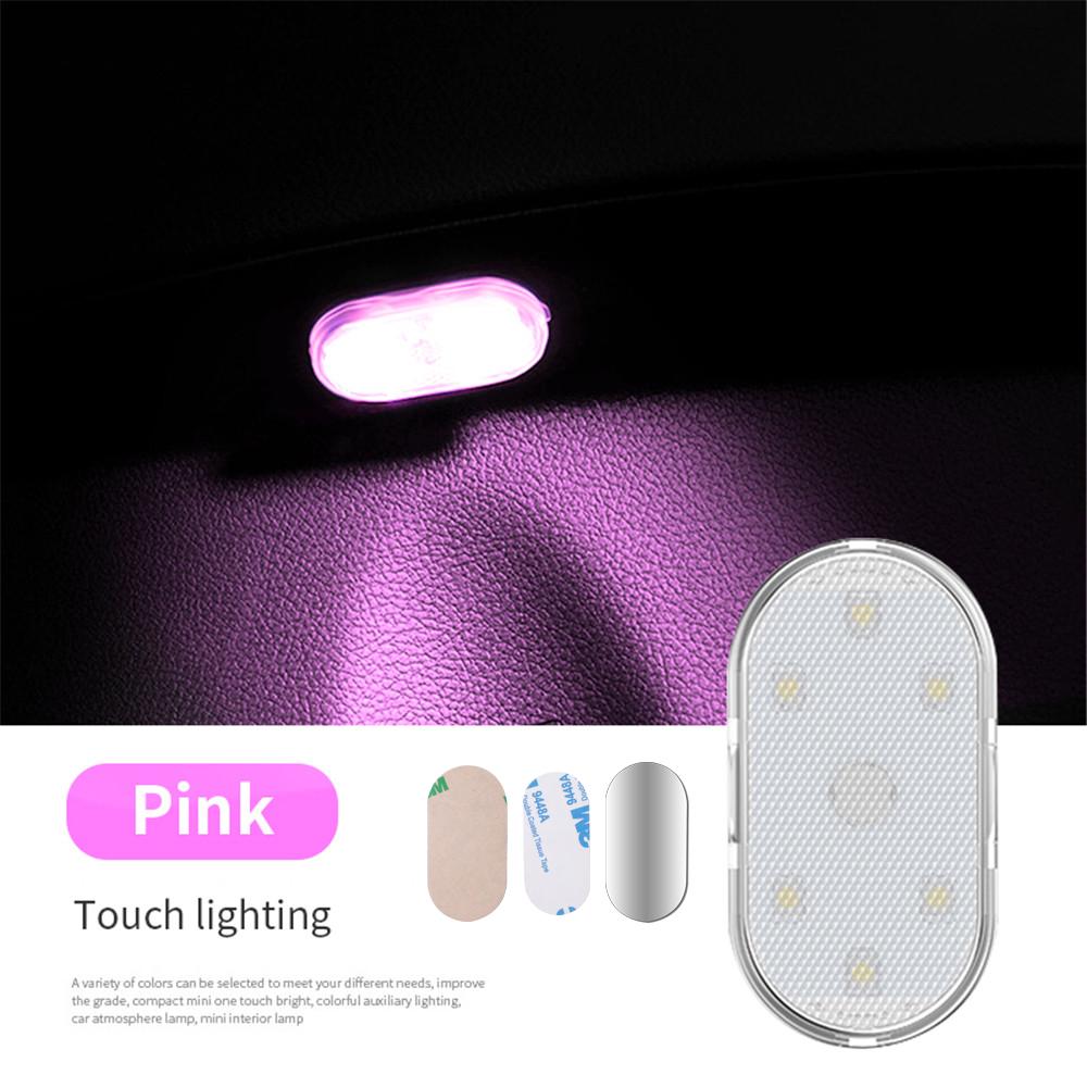 High Brightness LED Touch Light USB Charging Car Interior Lighting Magic Sticker Ambient Lamp With Strobe Mode For Multi-color