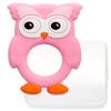 Yekko Mom Animal Friends Silicone Teething Owl, Nozzle, Owl (Pink), 1 Piece, Korean Baby Products