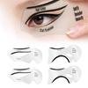 10pcs Pro Eyeliner Stencil Kit Eyebrows Template Shaping Tools Frames Card Eye Shadow Makeup Tool