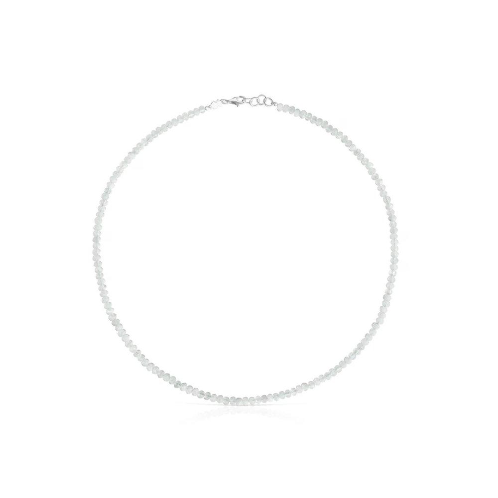Short Silver Necklace with Moonstone Basic Color / Short Silver Necklace / Necklace / 1004121200