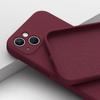 Color Dark Purple Square Liquid Silicone Phone Case For iPhone 15 14 13 12 Pro Max Mini 14 Plus Full X XS MAX 6 6S 7 8 SE 2022 Protection Cover