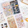 Kawaii Cat Stickers Cartoon Animal Stickers Student DIY Scrapbook Decals Handbook Cute Korean Nail Sticker Aesthetic Stationery