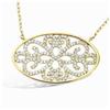 [L7090] - Gold-Plated Necklace 'Sissi' White Gold - 35x20 Mm