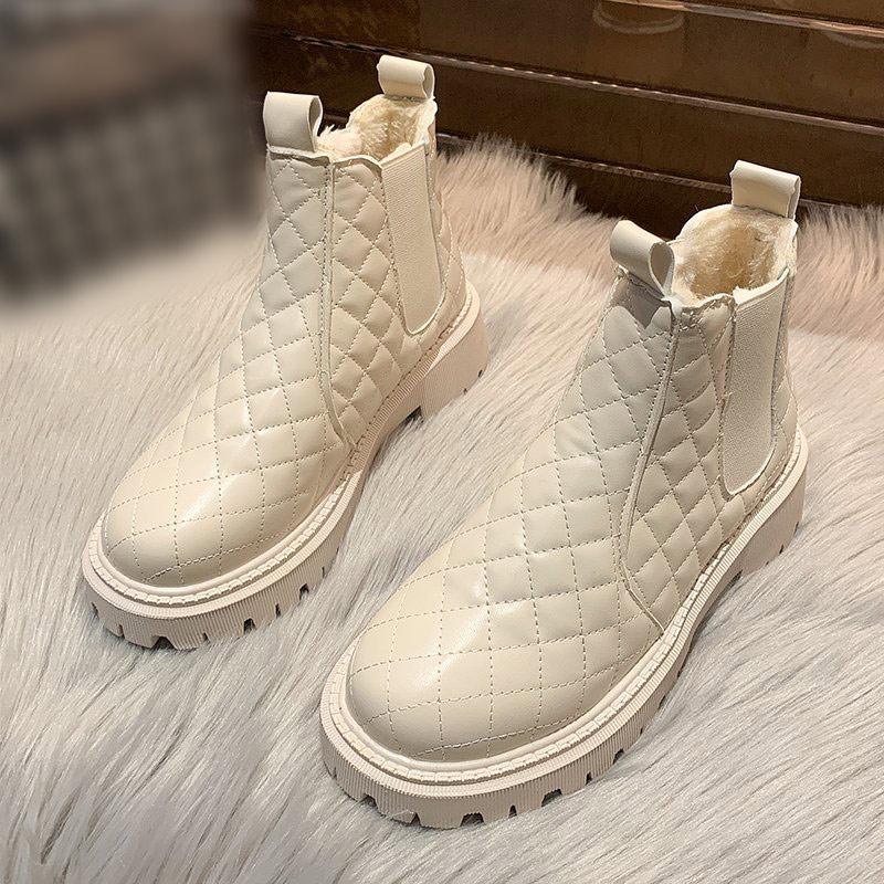 Fashion Winter Snow Boots for Women Slip On Warm Female Ankle Booties Plus Velvet Platform Warm Fashion Woman Shoes New Cozy Short Boots
