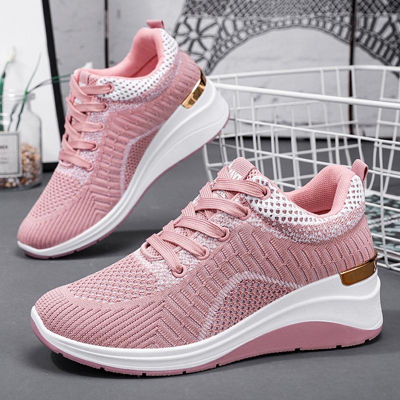 Sneakers Women Spring 2025 Mesh Breathable Lace Up Comfortable Platform Shoes Flats Loafers Casual Non-slip Zapatos De Mujer