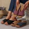 Large Size Wedge Slippers Women's Summer New Breathable and Lightweight Outer Sandals Women