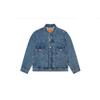 Levis Pure Color Splicing Comfortable Long-Sleeve Denim Jacket Men Outerwear Blue A7632-0001