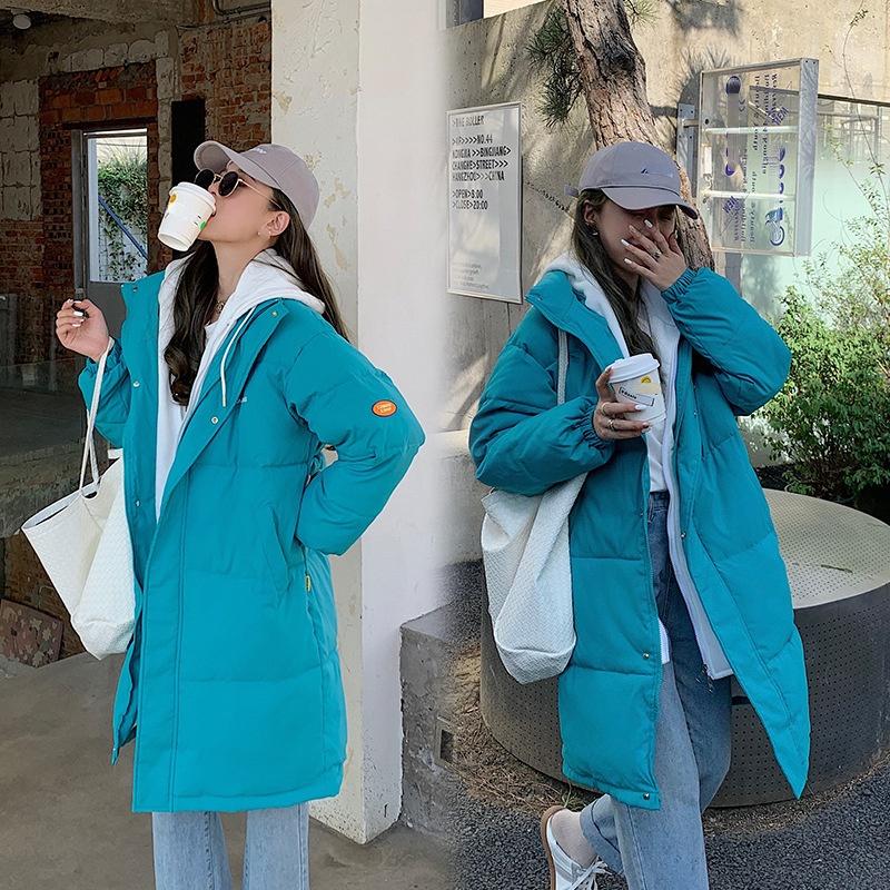 Fake Two Pieces Women Long Winter Short Hooded Big Pocket Coat Puffer Jacket Cotton Padded Parkas Warm Outwear Overcoat 7 Colour