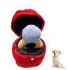Plush Box Ring Material Diamond Pet Chew Toy Birthday Gift Set Engagement