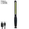 1PC COB LED Flashlight Magnetic Work Light USB Rechargeable Torch Hook Portable Lantern Inspection Light Camping Car Repair Lamp