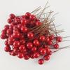 Souvenir Display 20pcs Artificial Holly Berries, 100pcs Mini 10mm Fake Berries Decor On Wire for Christmas Tree Decorations Flower Wreath DIY