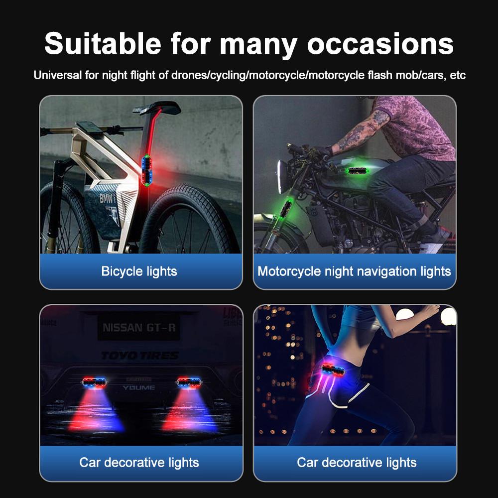 Waterproof Solar Strobe Light Car Bike Safety LED Warning Beacon 3M Adhesive