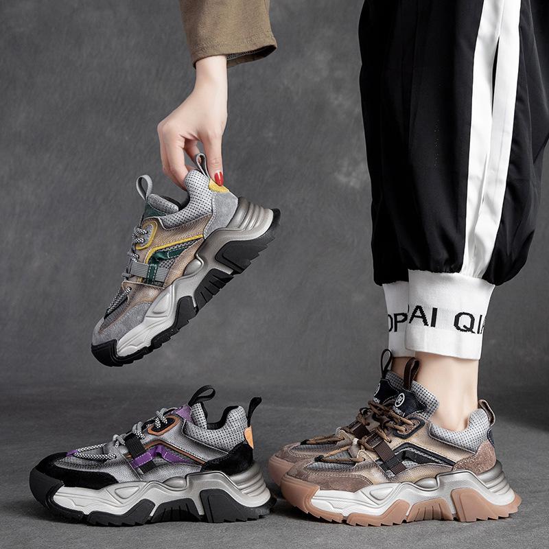 5CM Genuine Leather Women Lady Muffin Breathable Causal Platform Wedge Summer Spring Autumn Fashion Thick Bottom Sneakers Shoes