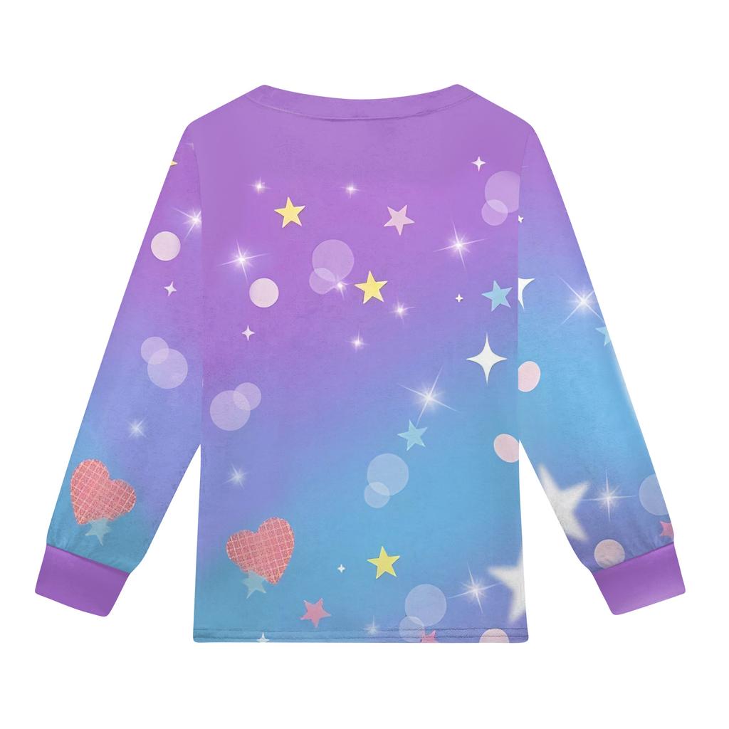 Children's Fashion Suit Skirt Round Neck Long Sleeve Top Pants