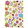 Flower Stickers B from 2.5 To 6.5 Cm 42 Pieces