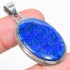 Natural Lapis Lazuli Gemstone Handmade 925 Solid Sterling Silver Pendant 2" Y5p69