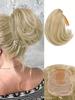 Synthetic Short Ponytail 6-inch Bun Hair Comb Clip Hair Bundle Adjustable Drawstring Ponytail Synthetic Hair Piece Female Extension