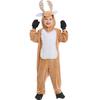 Kids Girls Animals Velvet Elk Ear Christmas Reindeer Hooded Jumpsuit Children Halloween Role Play Dress Up Cosplay Costume