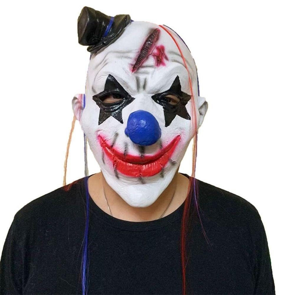 Multipurpose Halloween Horror Party Cosplay Mask Unisex Prank Helmet Prop Clown Head Cover