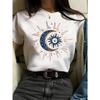 Devil's Eye Print Women T-Shirt Summer Casual Sun Moon Space Cool Street Short Sleeve T Shirt Girl Clothes