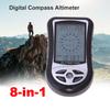 8 In 1 Digital Compass Altimeter Handheld  LCD Compass Barometers Weather Forecast Thermometer Calendar Electronic Altimeter