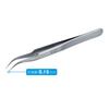 HOZAN Precision Completely Total Length Opening Width Tip Width Bent Tip Type Tweezers, Type, Non-Magnetic, 115mm, 6mm, 0.15mm, P-672
