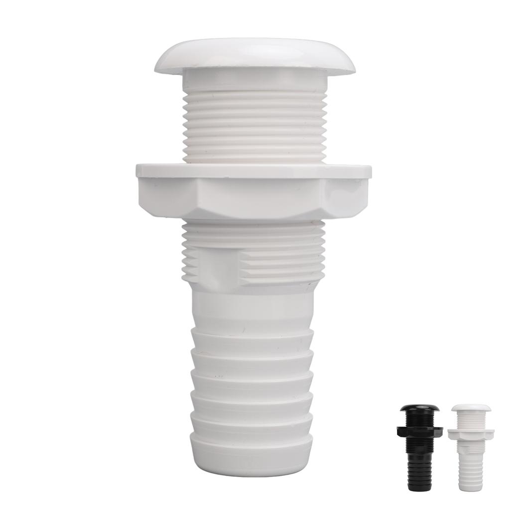 Boat Through Hull Connector 29mm Outlet Smooth Drainage Straight Drain Outlet Fittings Boat Plumbing