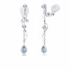 Blue Topaz Earrings for Wedding 925 Sterling Metal Painless November Her White Everyday Use Women, Dangle, Earrings, Silver, Hypoallergenic,